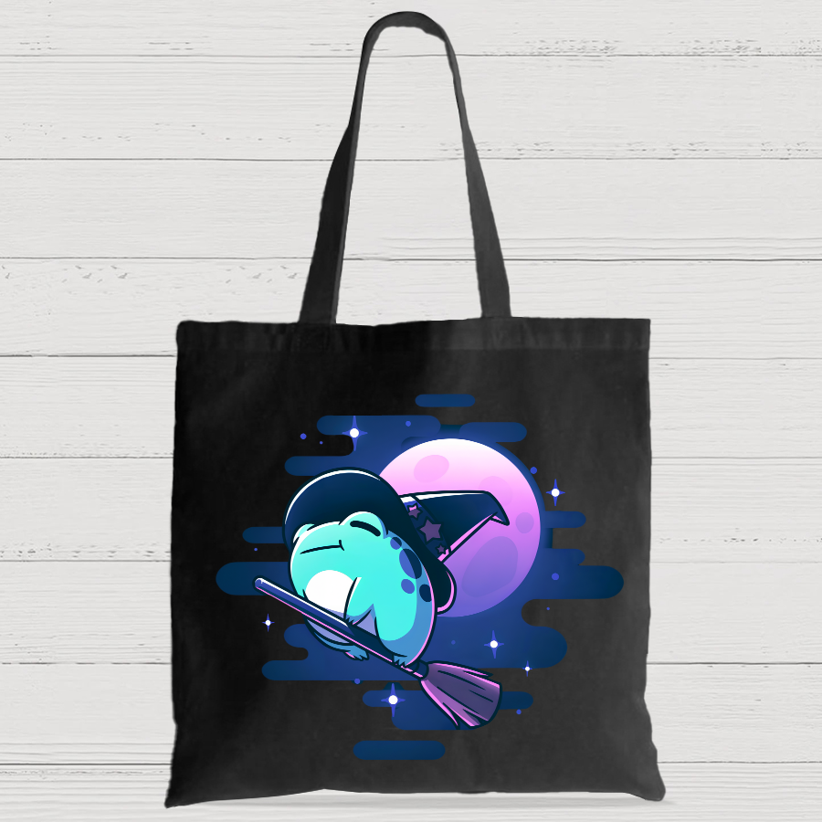 Hallowen Frog Witch Casual Classic Canvas Bag